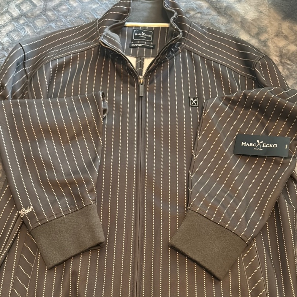 Marc Ecko Black Lightweight Shirt Jacket with Ribbed Cuffs